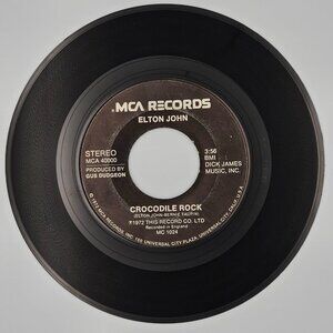 Elton John 45 rpm - Crocodile Rock / Elderberry Wine Single Vinyl Record